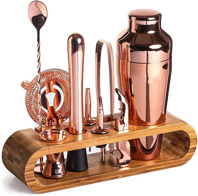 Professional Stainless Steel Cocktail Set Arch Stand Angle