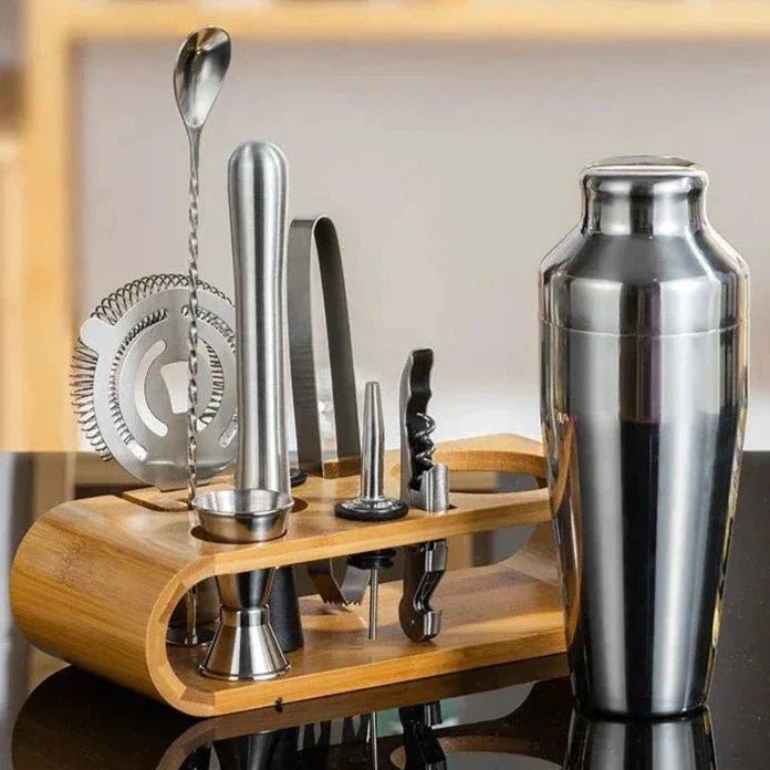 Professional Stainless Steel Cocktail Set Arch Stand Front