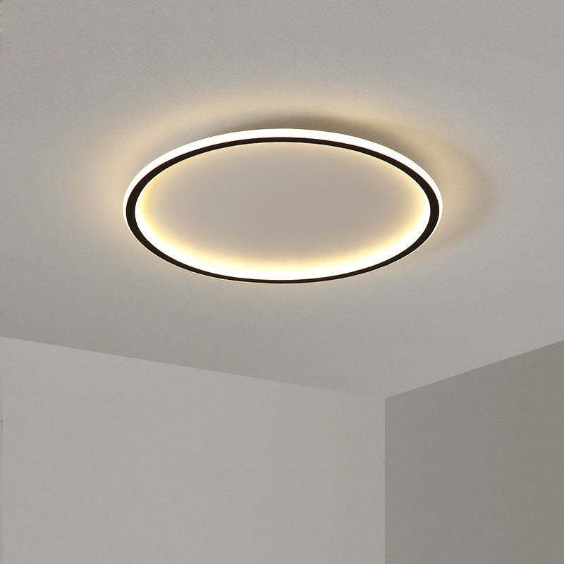 Quasso Flush Mount Ceiling Light Modern LED Round Close Up