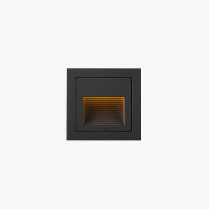 Ray Modern Metal Square Outdoor Deck/Step Light, Black Hero