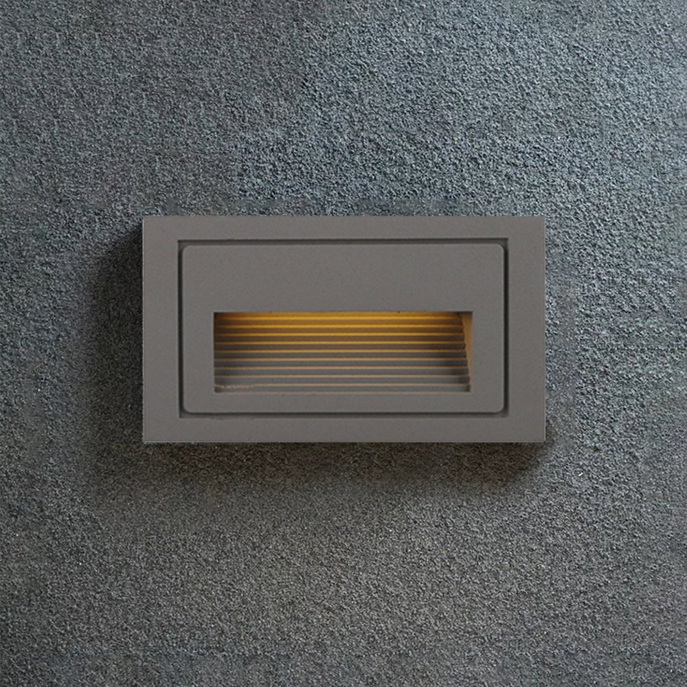 Ray Modern Metal Square Outdoor Deck/Step Light, Black View 15