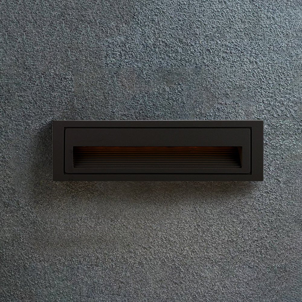 Ray Modern Metal Square Outdoor Deck/Step Light, Black View 16