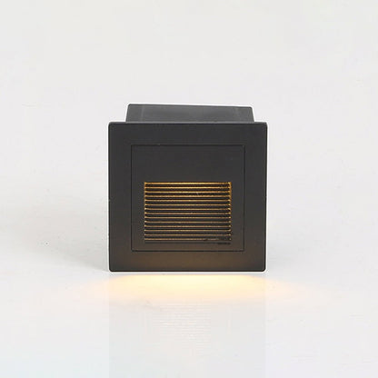 Ray Modern Metal Square Outdoor Deck/Step Light, Black View 20