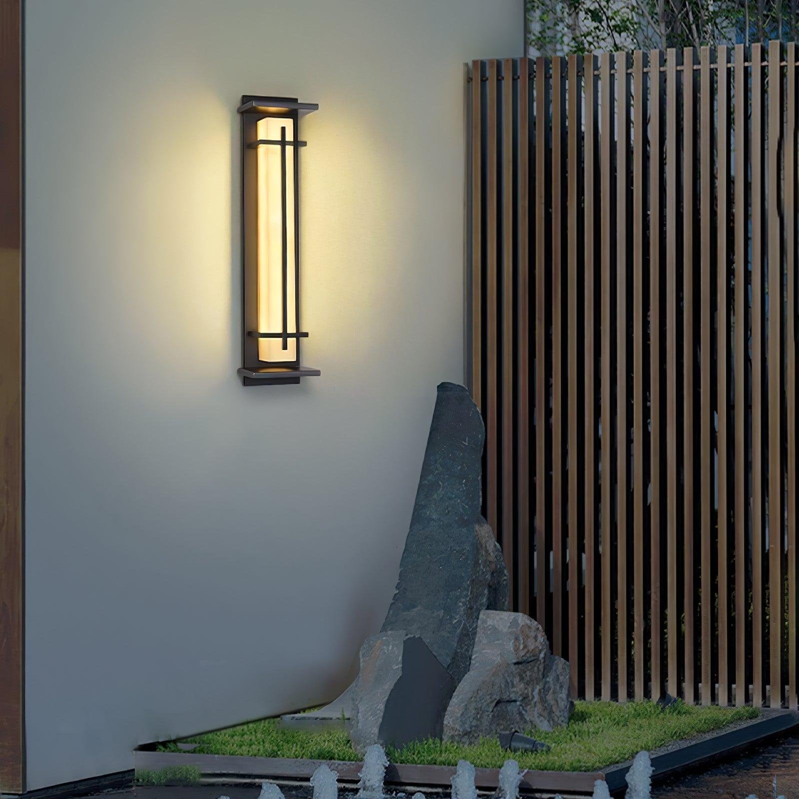 Ray Square Outdoor Wall Light  Imitation Alabaster Waterproof Alternate