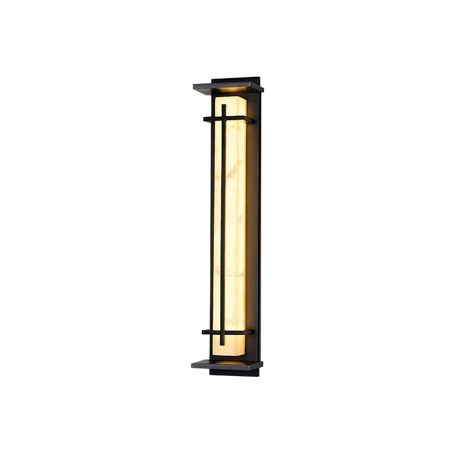 Ray Square Outdoor Wall Light  Imitation Alabaster Waterproof Angle
