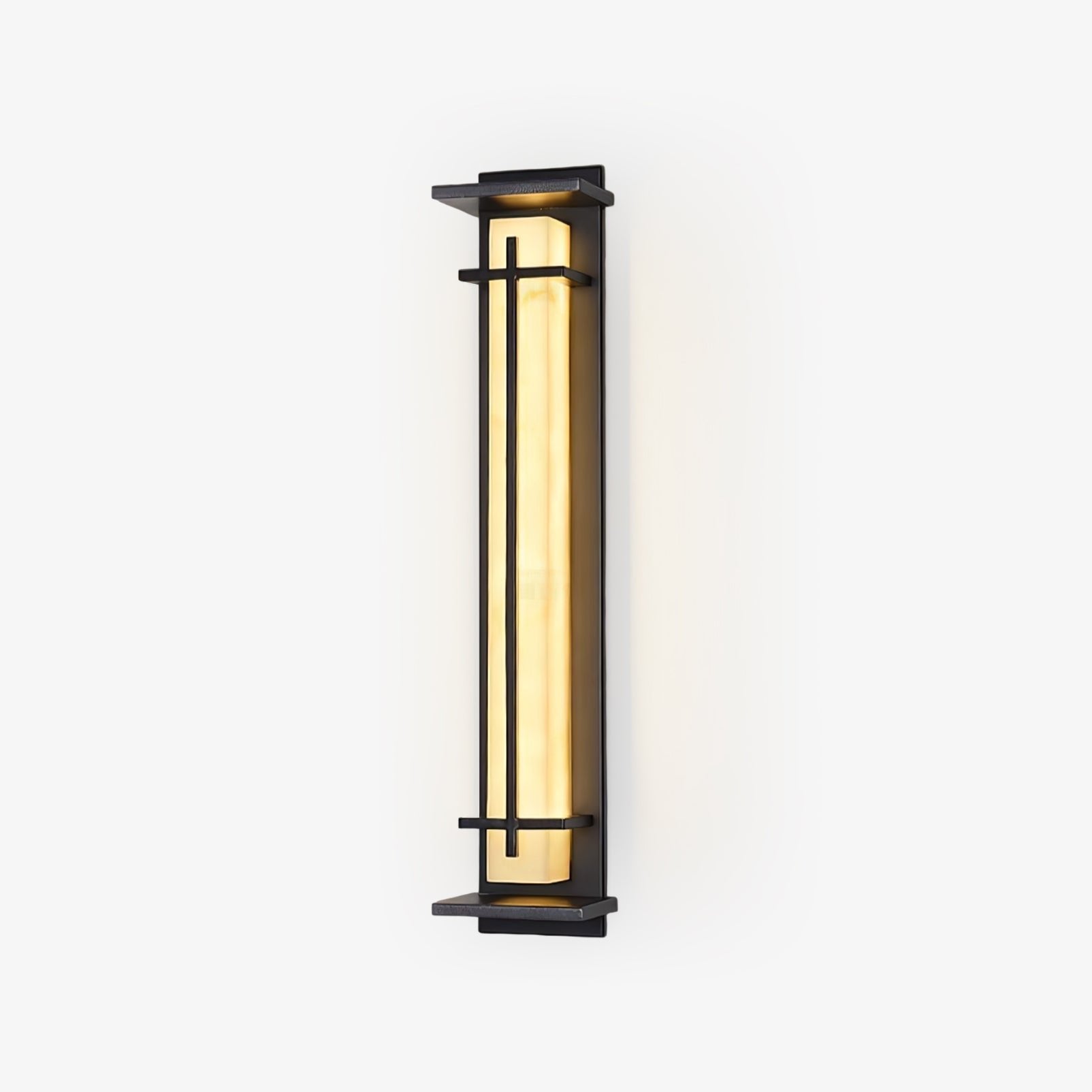 Ray Square Outdoor Wall Light  Imitation Alabaster Waterproof Hero