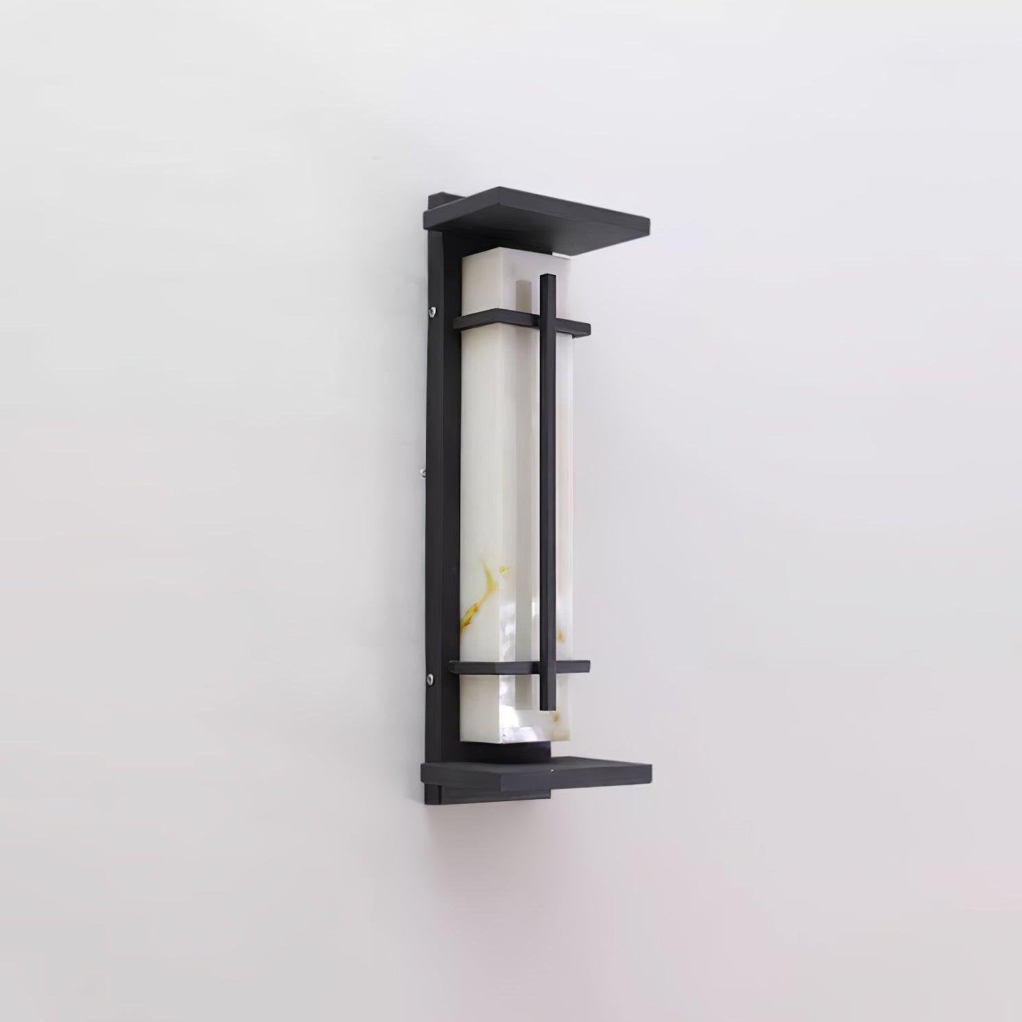 Ray Square Outdoor Wall Light  Imitation Alabaster Waterproof View 15