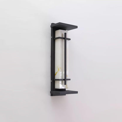 Ray Square Outdoor Wall Light  Imitation Alabaster Waterproof View 15
