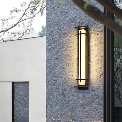 Ray Square Outdoor Wall Light  Imitation Alabaster Waterproof View 16