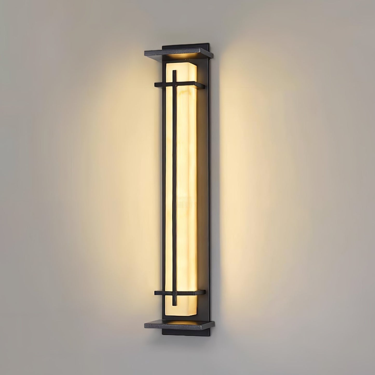 Ray Square Outdoor Wall Light  Imitation Alabaster Waterproof View 18