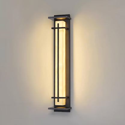 Ray Square Outdoor Wall Light  Imitation Alabaster Waterproof View 18