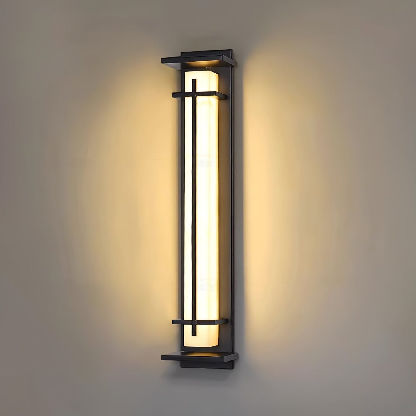 Ray Square Outdoor Wall Light  Imitation Alabaster Waterproof View 19