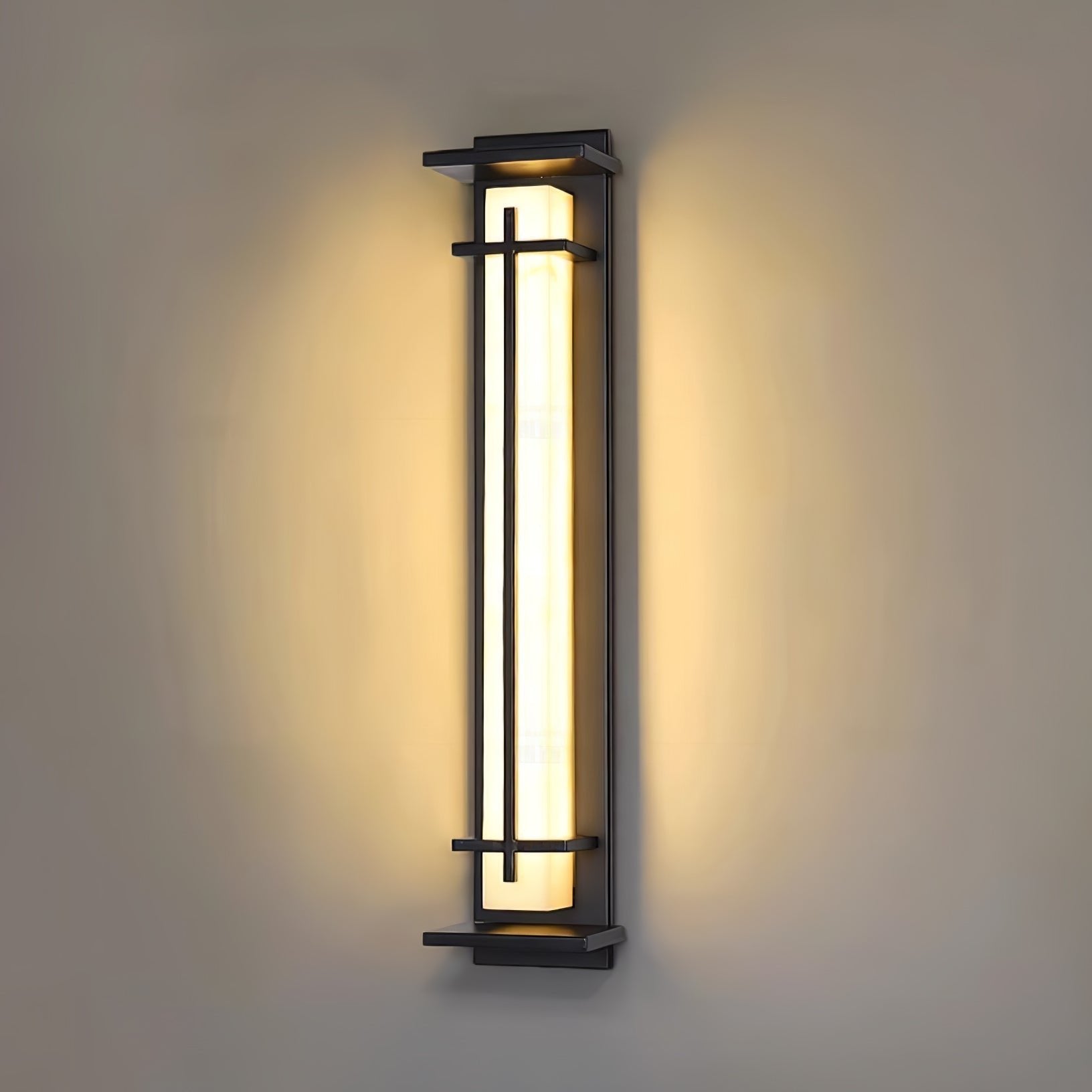 Ray Square Outdoor Wall Light  Imitation Alabaster Waterproof View 19