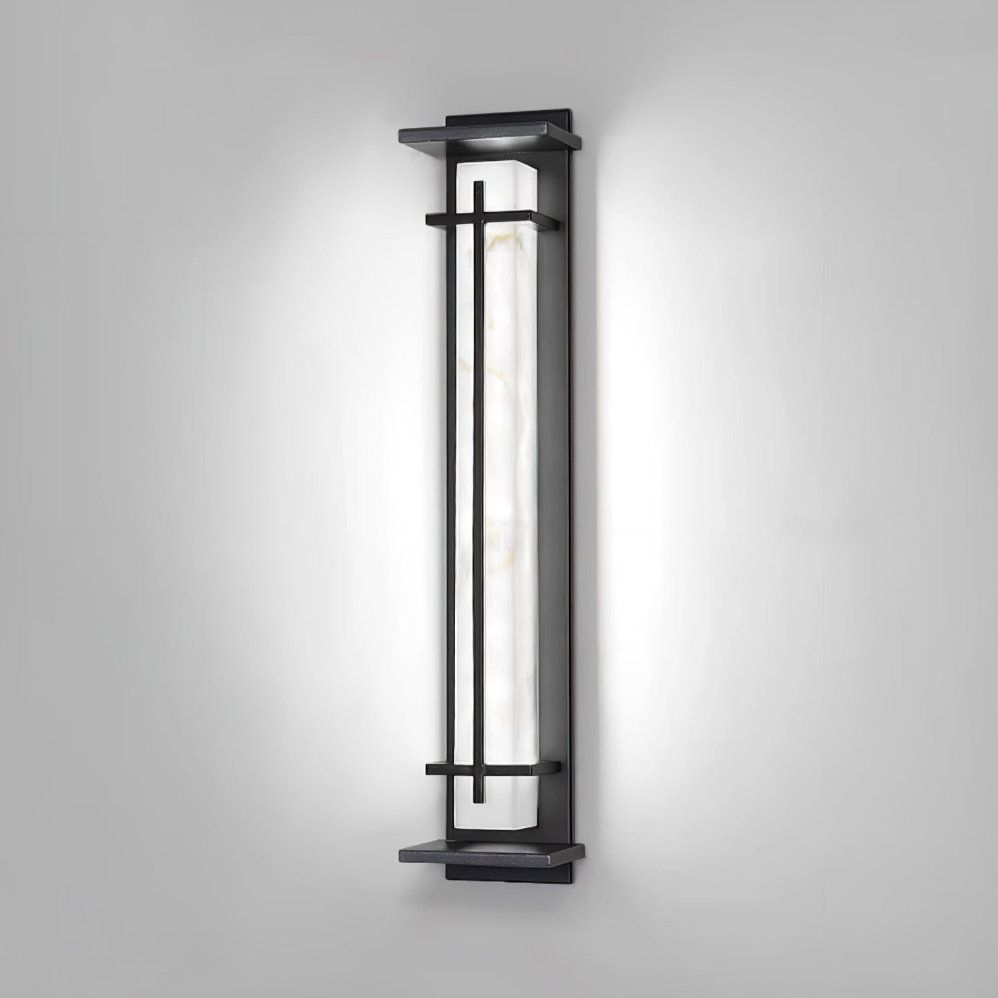 Ray Square Outdoor Wall Light  Imitation Alabaster Waterproof View 20