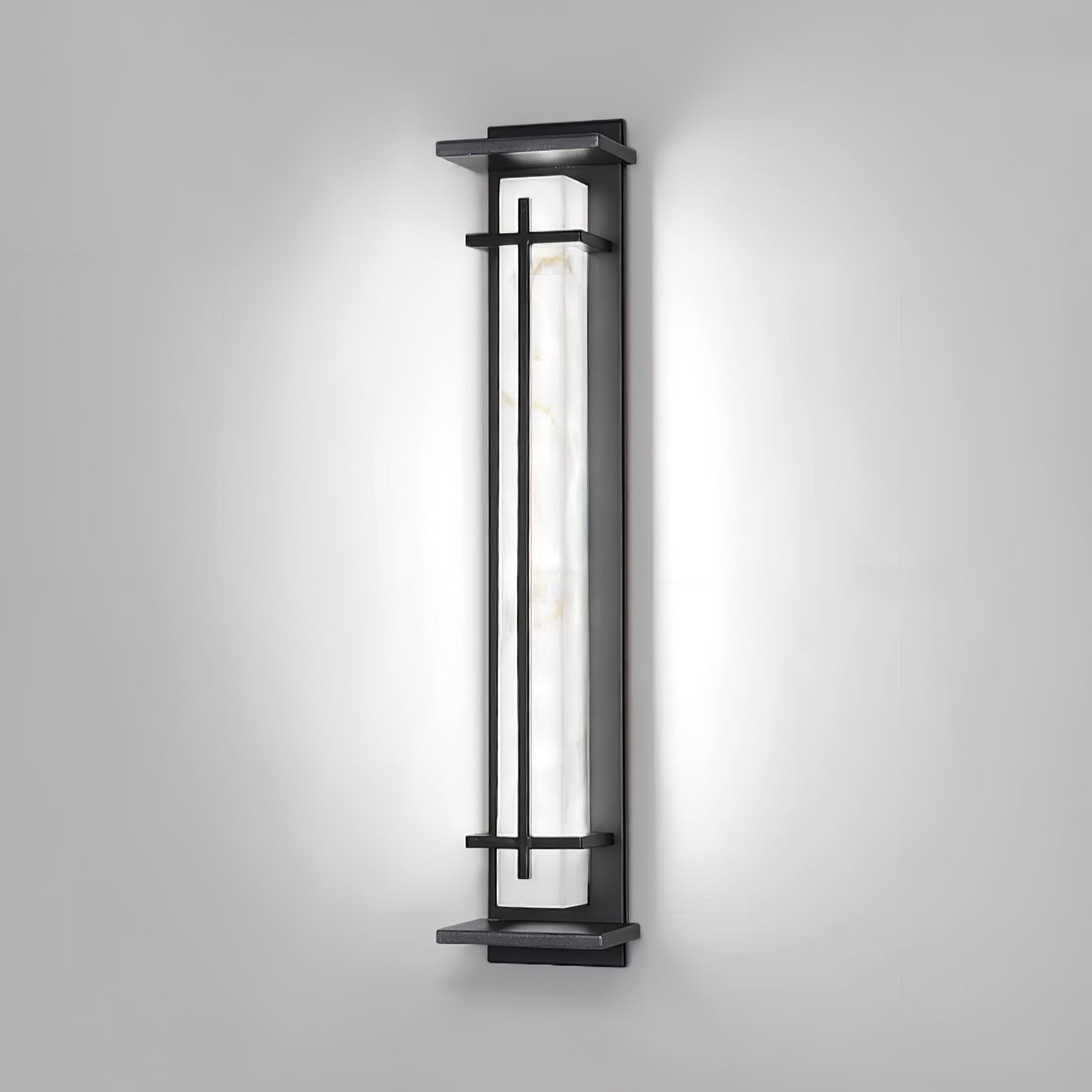 Ray Square Outdoor Wall Light  Imitation Alabaster Waterproof View 20
