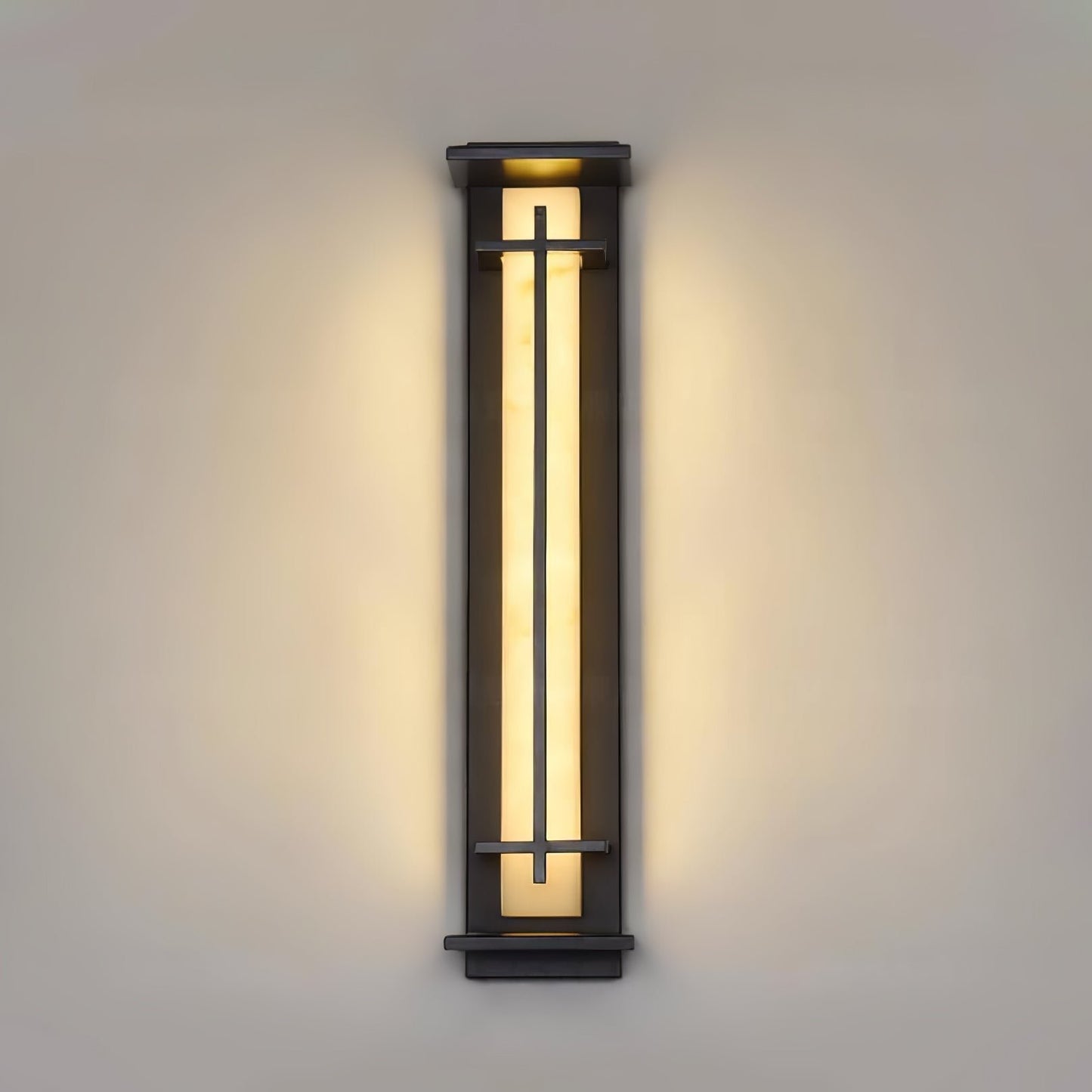 Ray Square Outdoor Wall Light  Imitation Alabaster Waterproof View 22
