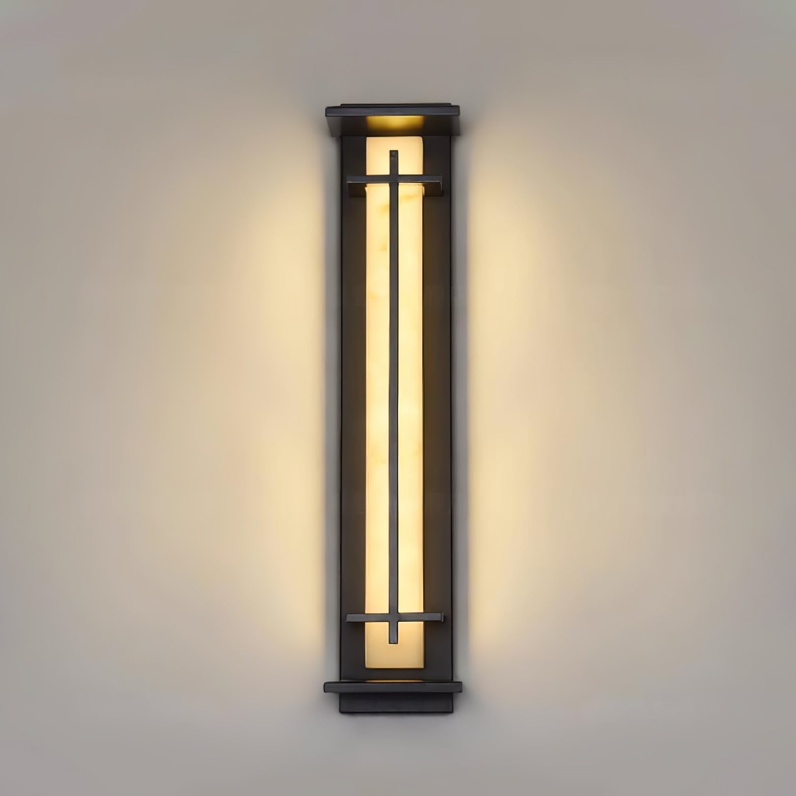 Ray Square Outdoor Wall Light  Imitation Alabaster Waterproof View 22