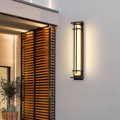 Ray Square Outdoor Wall Light  Imitation Alabaster Waterproof View 23