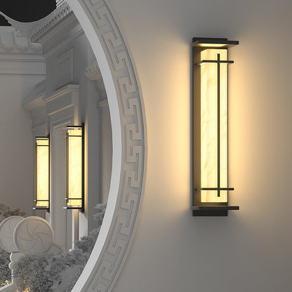 Ray Square Outdoor Wall Light  Imitation Alabaster Waterproof View 27