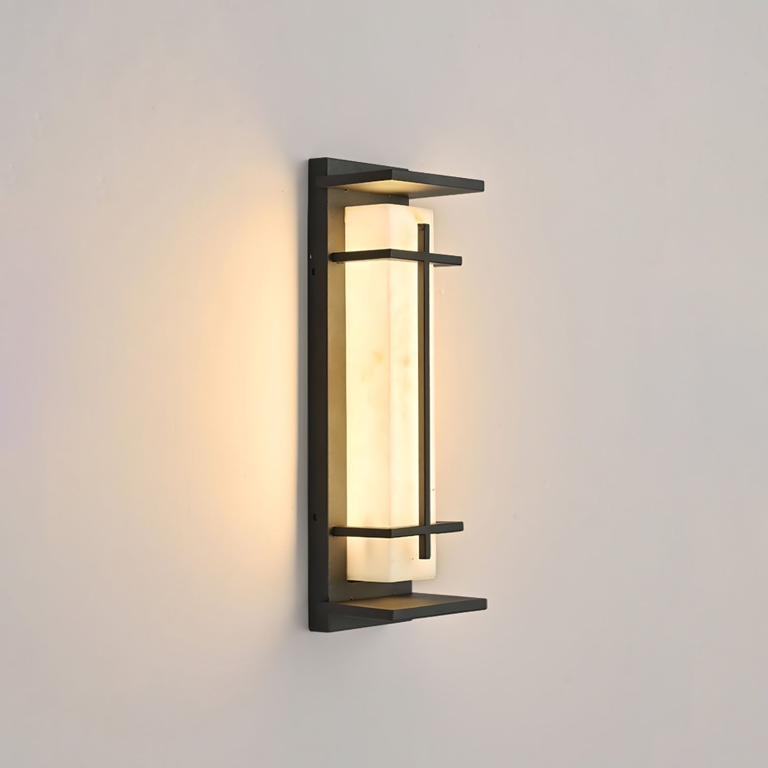 Ray Square Outdoor Wall Light  Imitation Alabaster Waterproof View 31