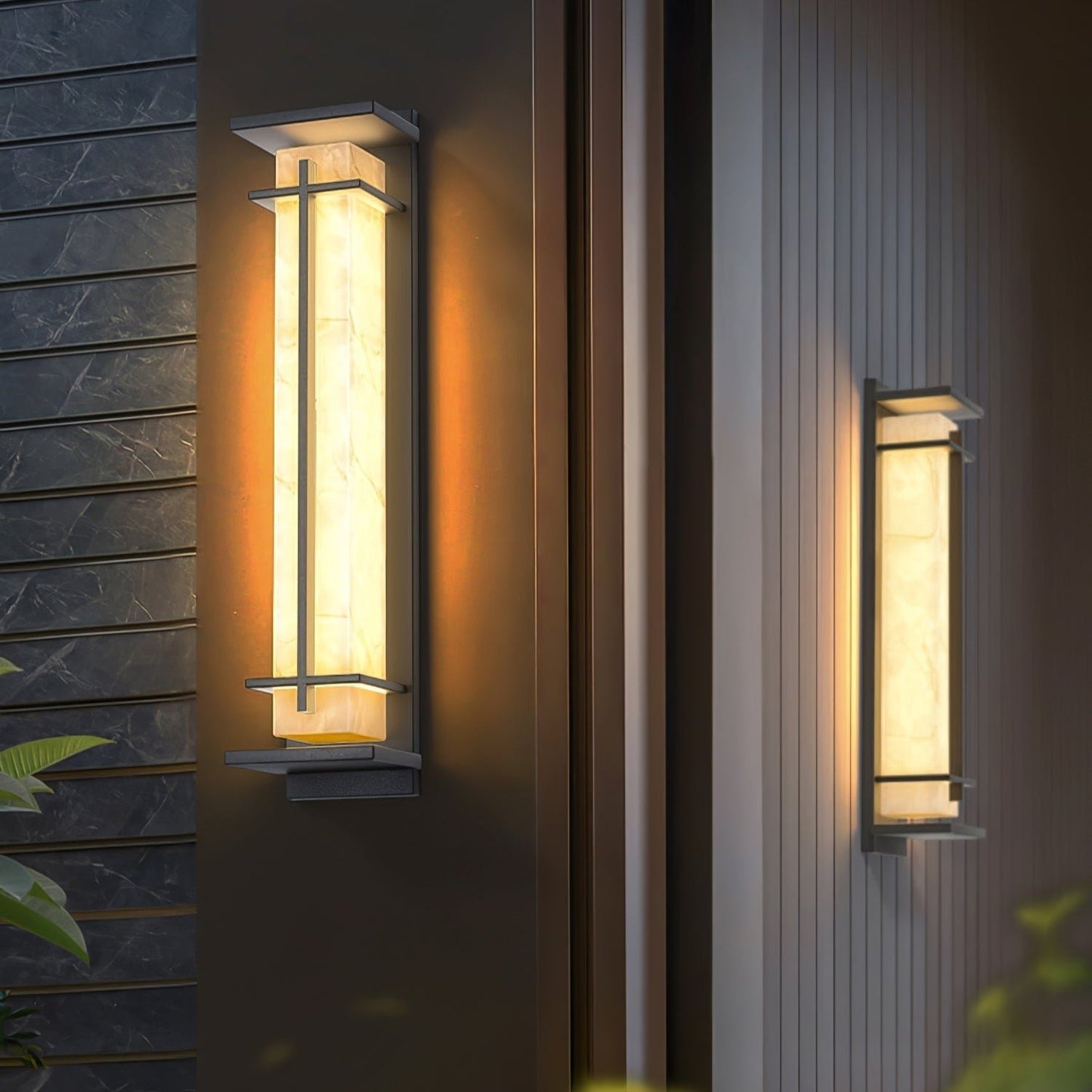 Ray Square Outdoor Wall Light  Imitation Alabaster Waterproof View 38