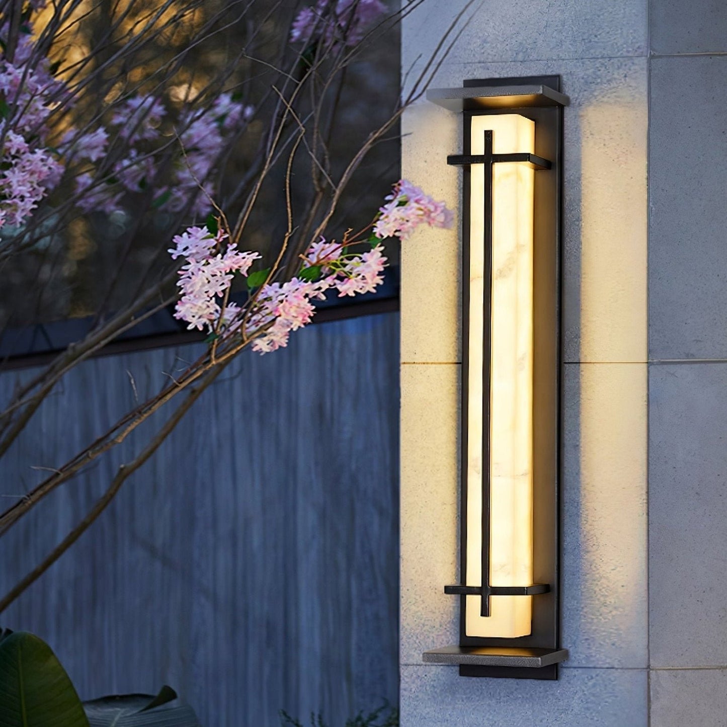 Ray Square Outdoor Wall Light  Imitation Alabaster Waterproof View 39