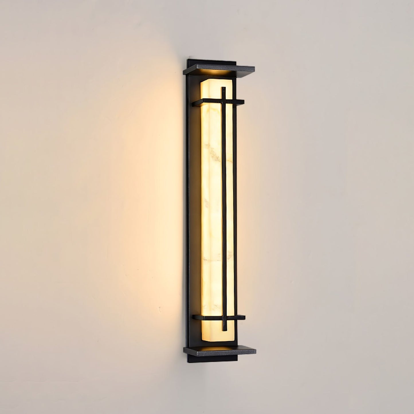 Ray Square Outdoor Wall Light  Imitation Alabaster Waterproof View 40