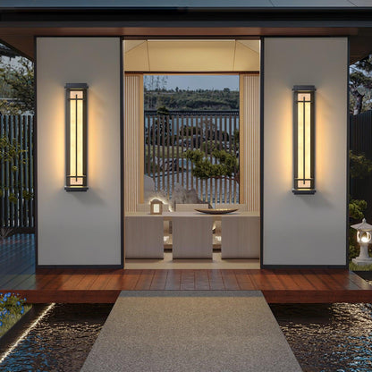 Ray Square Outdoor Wall Light  Imitation Alabaster Waterproof View 53