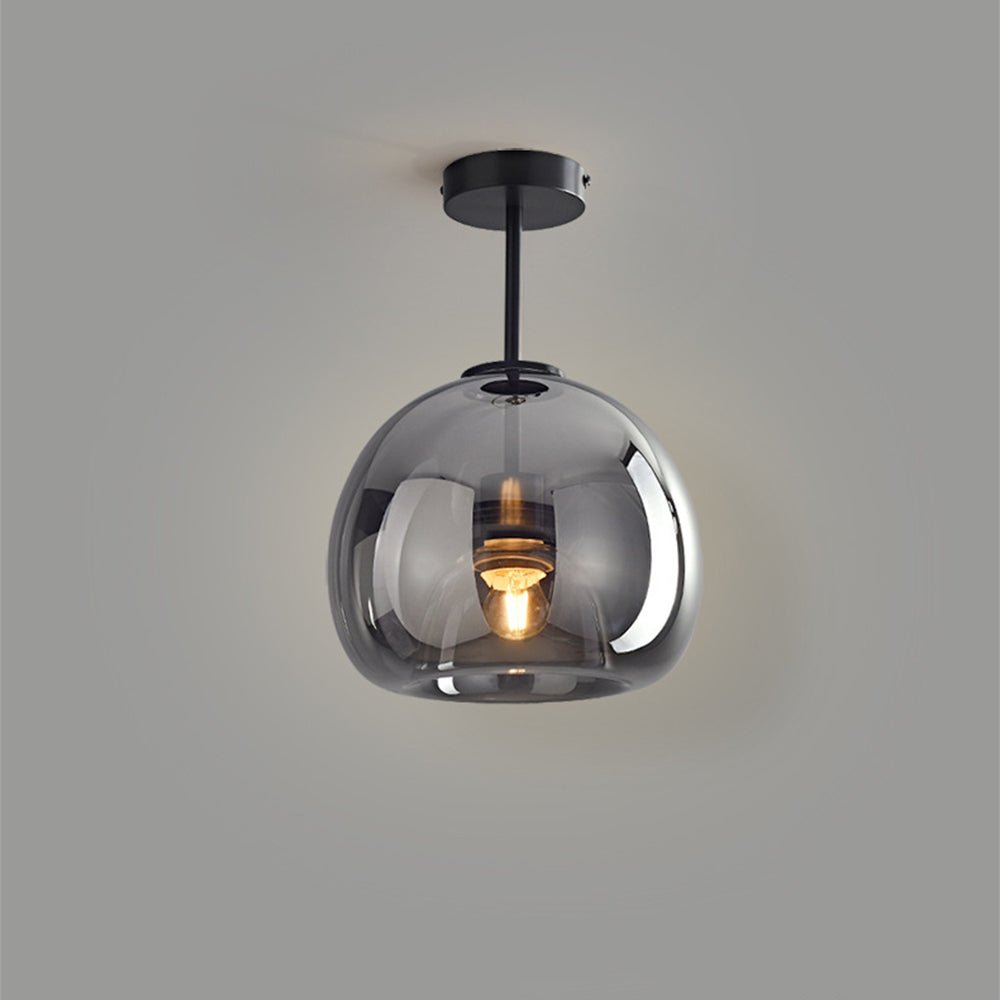 Retro Copper Glass Modern Ceiling Lights Angle