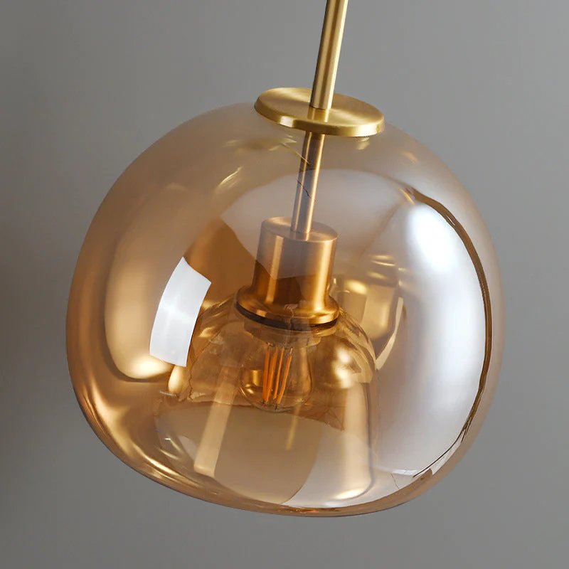 Retro Copper Glass Modern Ceiling Lights View 17