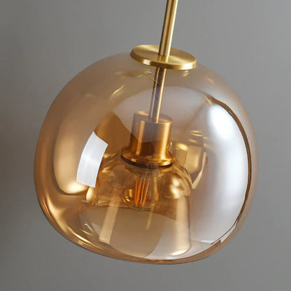 Retro Copper Glass Modern Ceiling Lights View 17