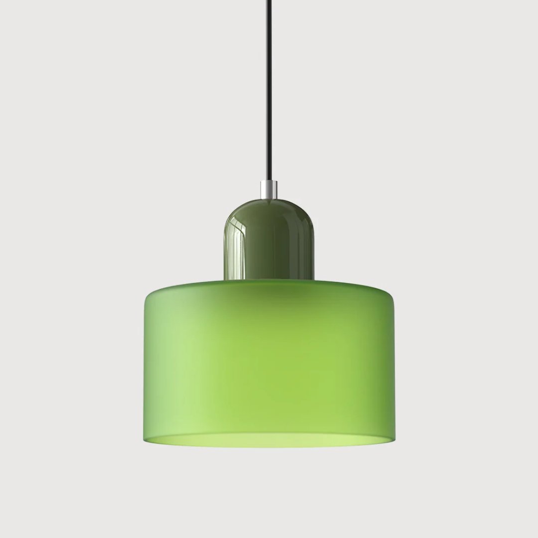Retro Fabric Pendant Light Colour Block Drum Shade View 31