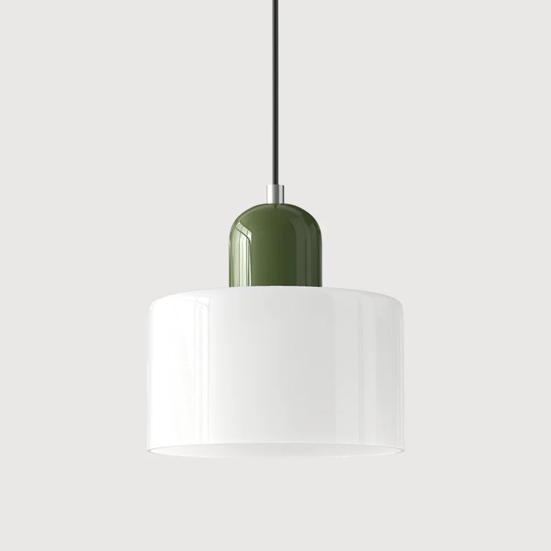 Retro Fabric Pendant Light Colour Block Drum Shade View 43