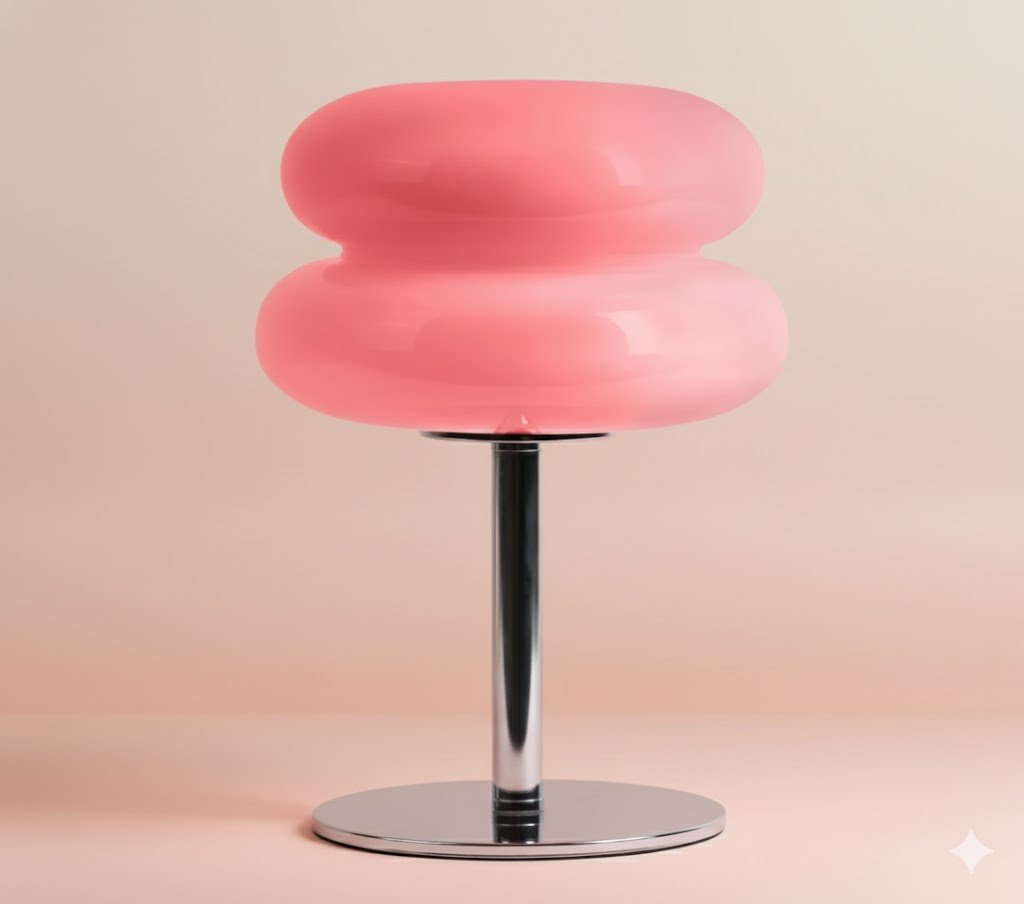 Retro Stacked Donut Ring Table Lamp Glossy Detail