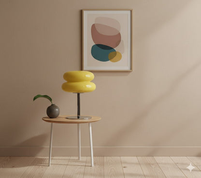 Retro Stacked Donut Ring Table Lamp Glossy Front