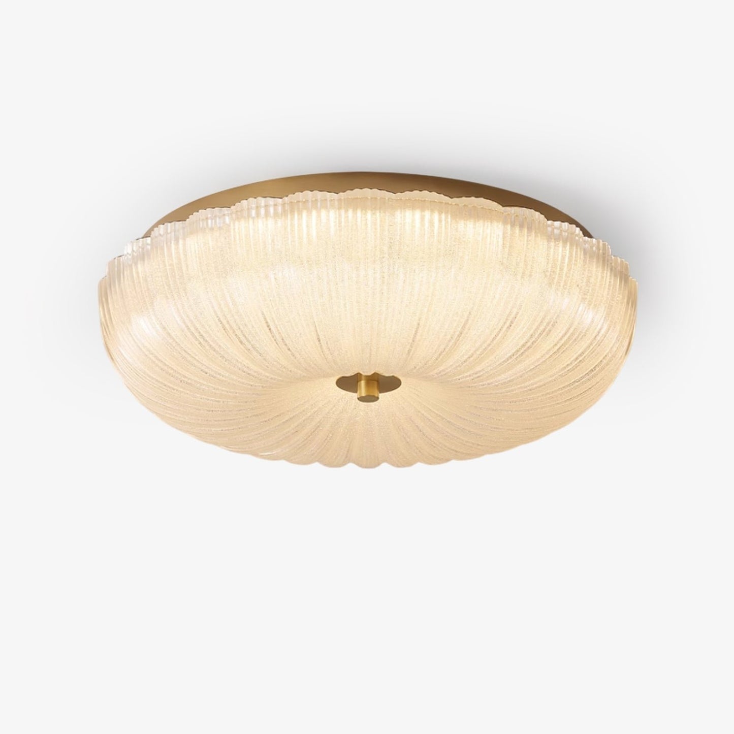 Ripple Glass Flush Mount Ceiling Light Scalloped Hero