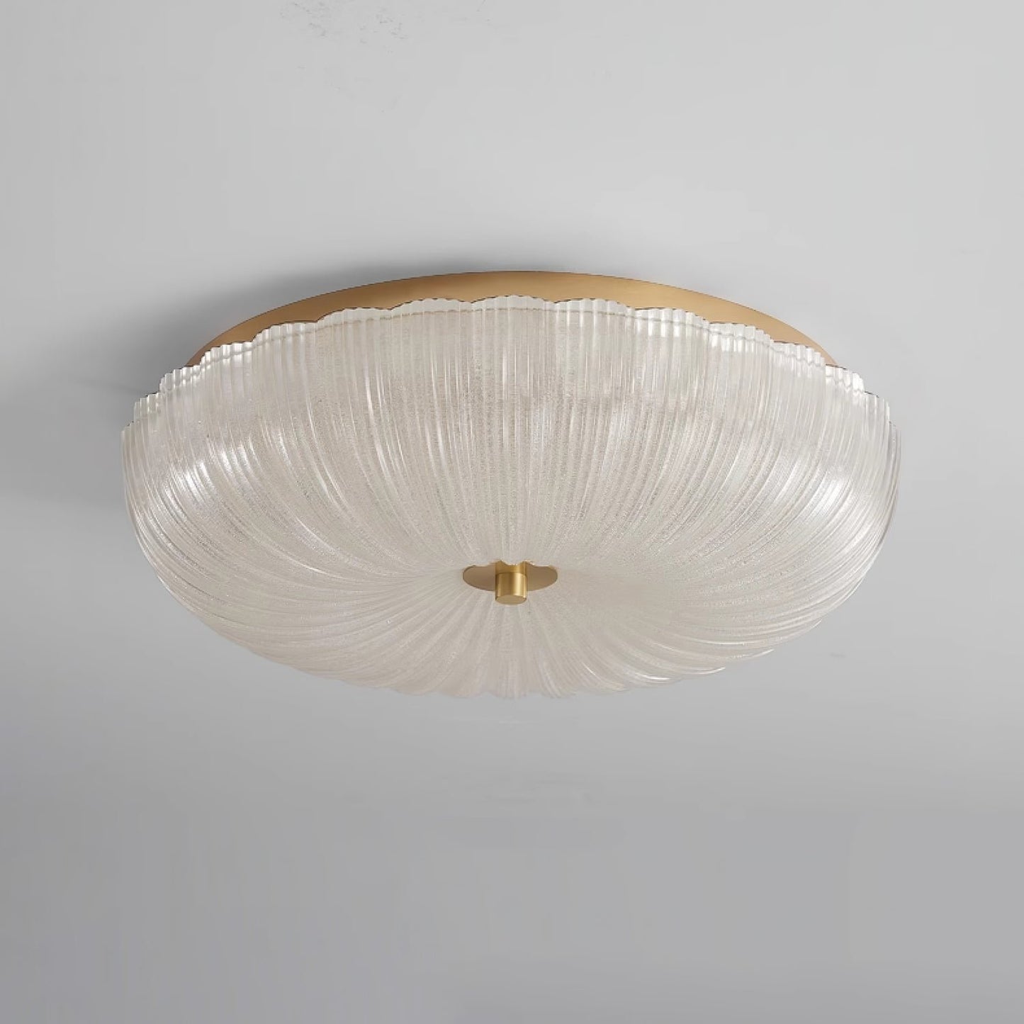 Ripple Glass Flush Mount Ceiling Light Scalloped View 13