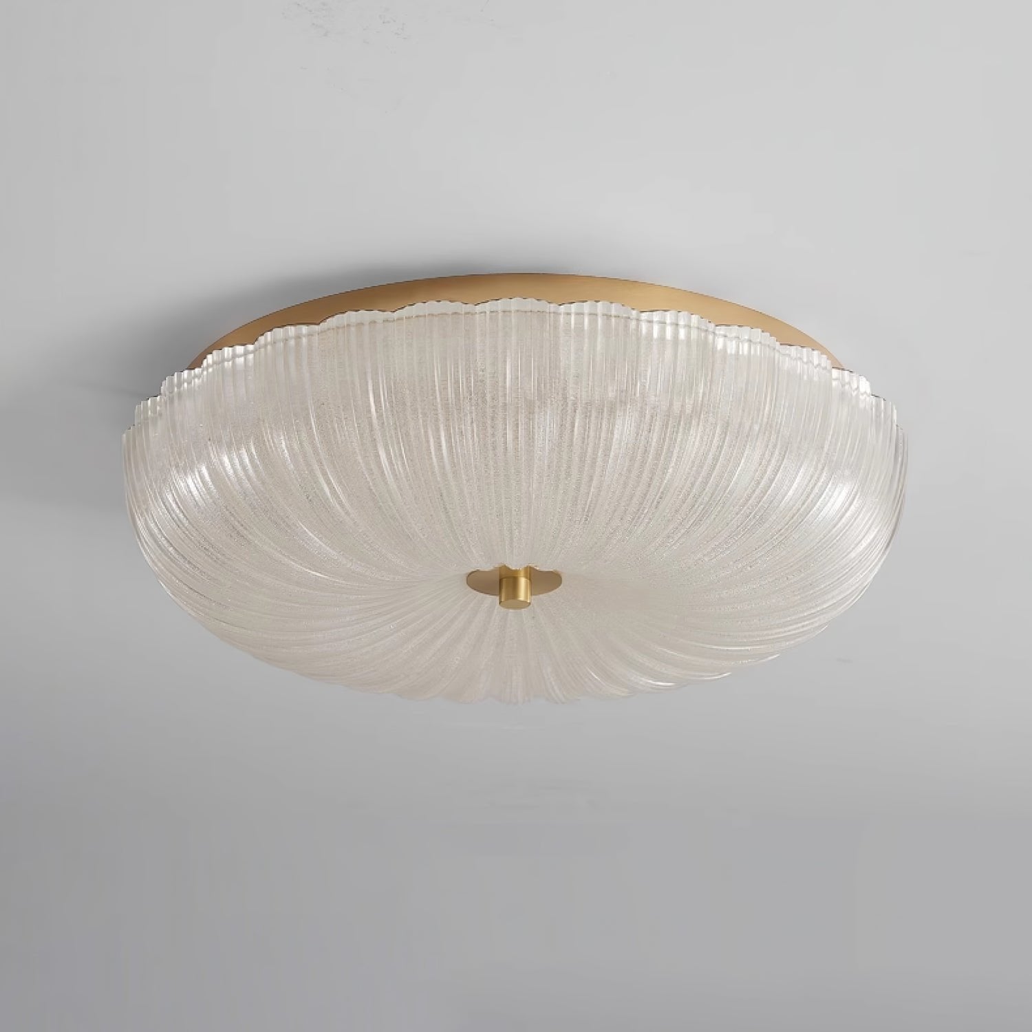Ripple Glass Flush Mount Ceiling Light Scalloped View 13