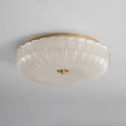 Ripple Glass Flush Mount Ceiling Light Scalloped View 13