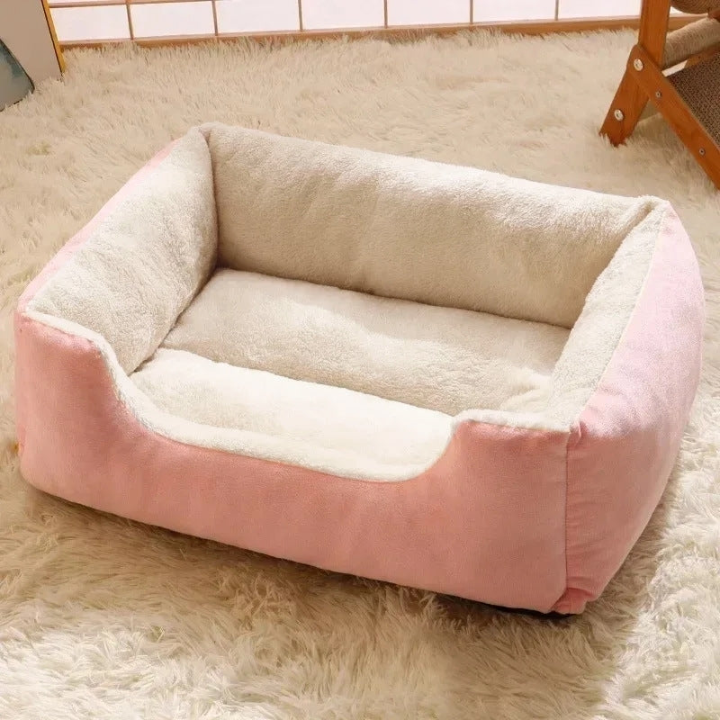 Pet Bed | Dog Cat Plush Supportive Anti Slip Machine Washable