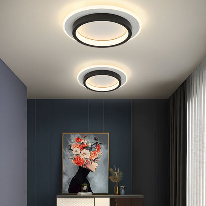 Round Metal Acrylic LED Hallway Ceiling Lights Angle