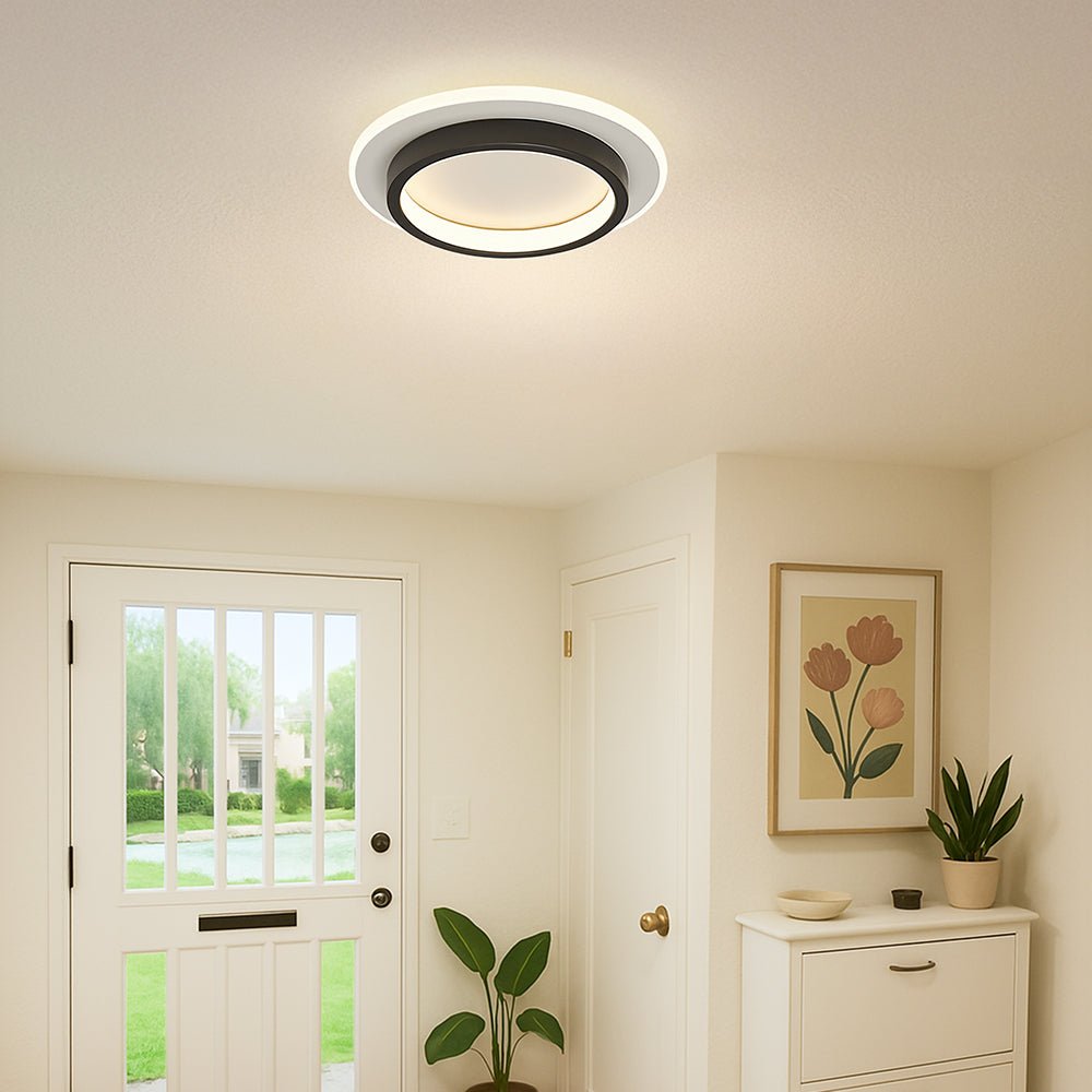 Round Metal Acrylic LED Hallway Ceiling Lights Close Up