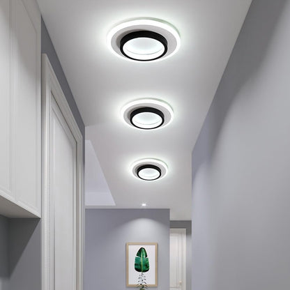 Round Metal Acrylic LED Hallway Ceiling Lights Detail
