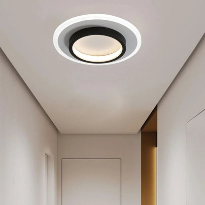 Round Metal Acrylic LED Hallway Ceiling Lights Side