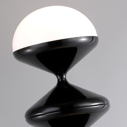 Scandinavian Acrylic Cream Standing Floor Lamp Stacked Hourglass Lifestyle