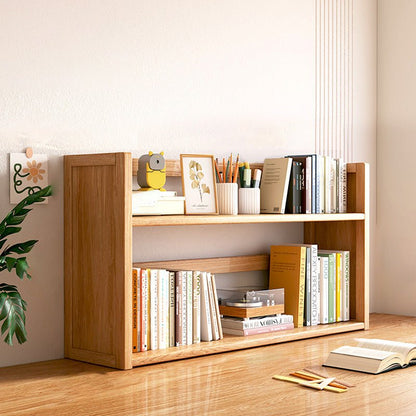 Scandinavian Bamboo Storage Bookshelf Raised Side Panel View 21