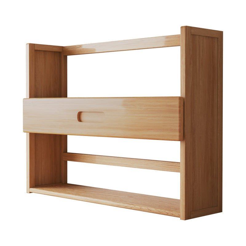 Scandinavian Bamboo Storage Bookshelf Raised Side Panel View 27