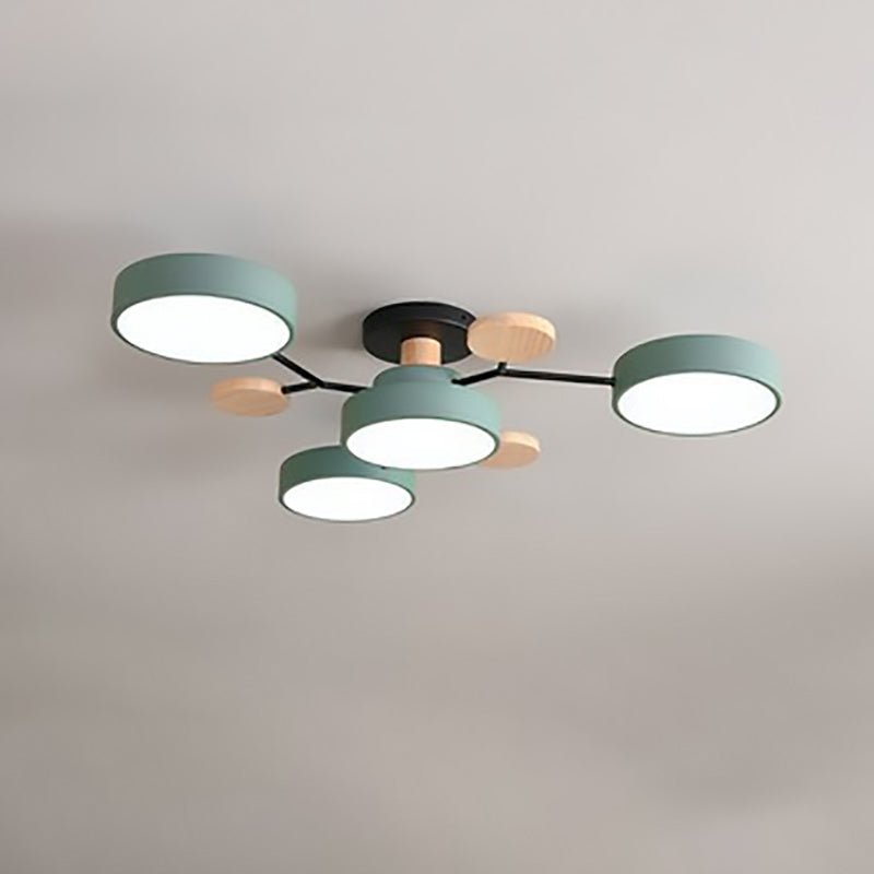 Scandinavian LED Semi-Flush Ceiling Light Branch Molecule Alternate