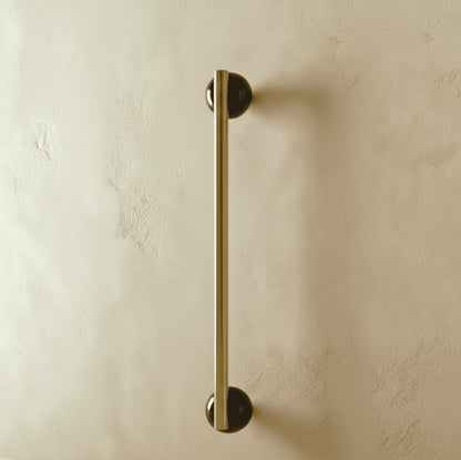 Scandinavian Marble Pull Bar Brass Sphere Tip Hero