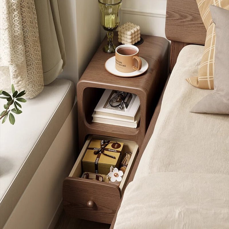 Scandinavian MDF Ultra-Slim Nightstand Rounded Cube Alternate
